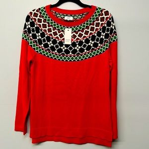 Crown & Ivy Lightweight Knit Top -Red, Navy, Green - Size M - New with Tags!